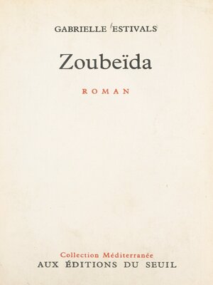 cover image of Zoubeïda